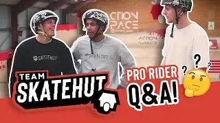 SkateHut Pro Rider Scooter Team Q&A!! -  Jordan Hall, Lewis Johnson and Isiah Samms