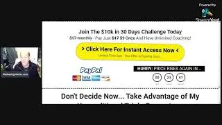 $10k In 30 Days Challenge &ndash; New Years Sale From Luther Landro - $9!!!!!!!