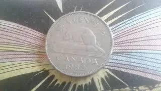 1982 Canadian Coin 5 cents Beaver nickel coin value