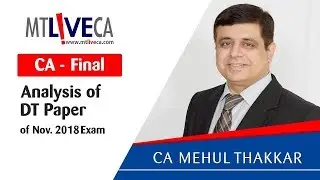 Analysis of CA Final - Direct Tax Nov 2018 (0ld) Exam Part-1