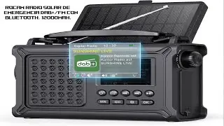 ROCAM Radio Solar de Emergencia, DAB+/FM Bater&iacute;a de 12.00Ah, Digital.