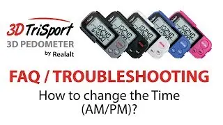 How to change the Time setting on the 3DTriSport Pedometer