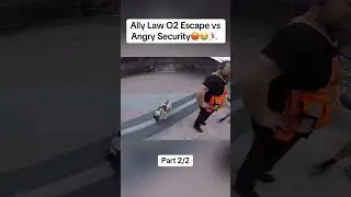 Ally Law 02 Escape vs Angry Security😡😂🏃&zwj;♂️ #allylaw #o2arena #security #police #policechase