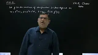 Second Derivative of Inverse Function | VKR Sir | B.Tech. IIT Delhi | Online JEE Mathematics