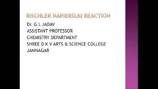 Bischler Napierski reaction