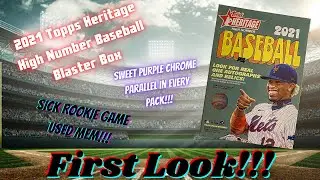 First Look💥'21 Topps Heritage High Number Baseball Blaster Box🔥Sick Rookie Game Used MEM💥