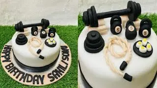 Gym Theme Cake | Workout Cake Design By Seller FactG 💪 #shorts