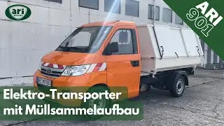 ARI 901 Elektrotransporter mit M&uuml;llsammelaufbau, E-M&uuml;llfahrzeug f&uuml;r die Innenstadt und Parks