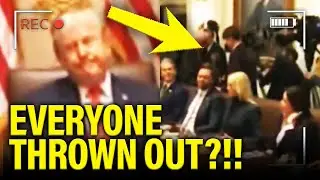 Trump PANICS and ABRUPTLY KICKS OUT PRESS from Cabinet Meeting