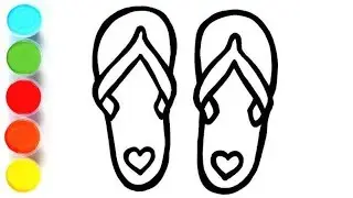 Flip Flop Drawing Painting Coloring Step By Step With Acryclic Paint