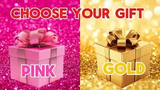 Choose your gift🎁😍😱💝||2gift box challenge pink and gold #giftboxchallenge  #chooseyourgift