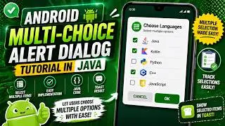 ANDROID - MULTI CHOICE ALERT DIALOG TUTORIAL IN JAVA