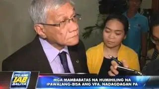 Mga mambabatas na humihiling na ipawalang bisa ang Visiting Forces Agreement, nadagdagan pa