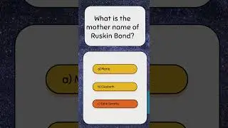 Multiple choice question on Ruskin Bond part 1 || #indianwriter #englishliterature #ruskinbond #mcqs