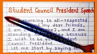 Student Council President Speech in English | Best Winning Speech for School Election