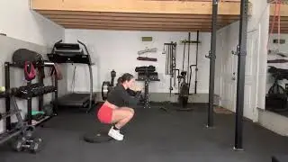 Heels elevated feet together squats