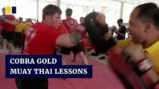 US soldiers learn Muay Thai as part of Cobra Gold military exercise in Thailand