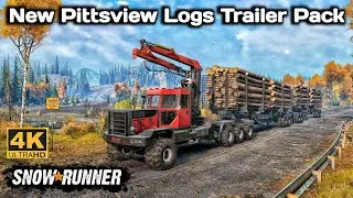 New Pittsview Logs Trailer Pack In SnowRunner Season 16 #snowrunner #truck #4k 