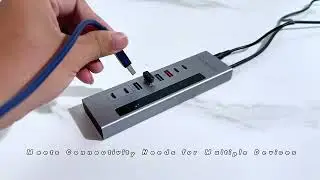 PULWTOP BH221G | USB C Powered Hub with Charging 45W Max