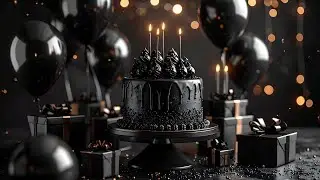 Black themed Happy Birthday Song | Elegant Birthday Celebration Background Video  Classy Party Theme