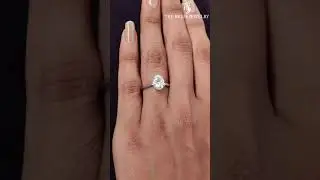 ✨Oval Solitaire Engagement Ring in Platinum, Oval Moissanite Ring, Oval Promise Ring💍, Wedding Ring✨