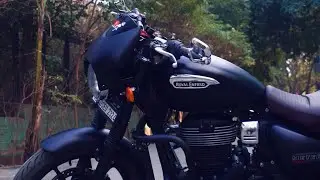 Meteor 350 handlebar changed || Three piece handlebar🔥🔥 || Ride to vlog