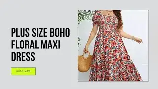 🌸 Plus Size Boho Floral Maxi Dress | Elegant Summer Beach Long Dress for Women 3XL 4XL