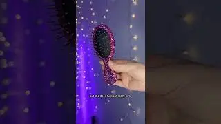 Bedazzling A Mini Hairbrush!✨ #diy #beauty