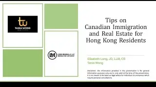 Tips on Canadian Immigration and Real Estate for Hong Kong Residents