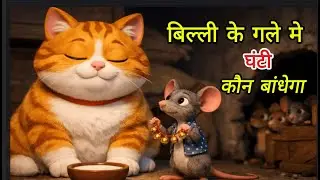 HINDI KAHANI /बिल्ली के गले मे घंटी कौन बाँधेगा #kahanitime #panchatantrastories #cartoon