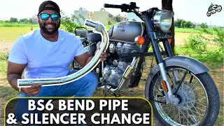 BS6 Royal Enfield BEND PIPE & SILENCER Change | No Jugaad