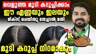ഈ എണ്ണയും ഇലയും കൂടി മിക്സ് ചെയ്തു തേച്ചാൽ മുടി കറുപ്പ് നിറമാകും