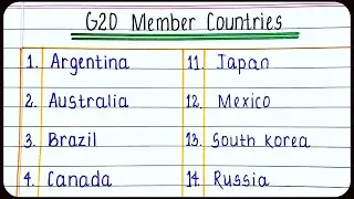 G-20 Member Countries | g20 member countries trick | g20 member countries list