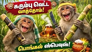 🐒🐒 Pongal கு கரும்பு வெட்ட வந்தோம் மக்களே 😂 | Two Monkeys Vlog | Pongal Special