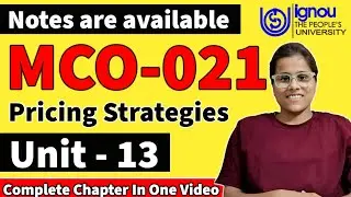 MCO-021 Unit-13 Pricing Strategy in Hindi & Easy Way. Mco21 unit-13 ignou in Managerial Economics