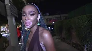 Winnie Harlow leaving Doja Cat's Atlantis Halloween themed birthday bash