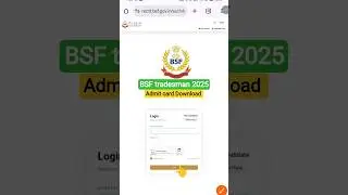 BSF tradesman admit card out 👮#shorts #bsf #motivation #rwa #upsc #study #crpf #sscgd #gd #cisf