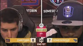 Madden 19 | Chritobin Vs. SomeSerious | Madden Bowl
