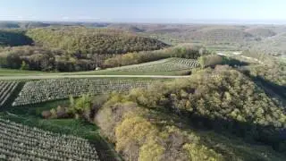 Spring orchard view high above Gays Mills, WI, 54631
