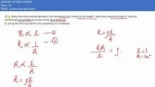 32. A. State the relationship between the resistance R of a wire to its length l and cross sectional
