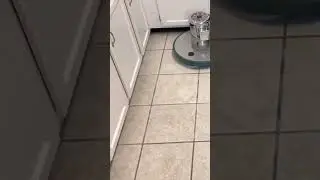 Tile and grout cleaning with a heavy duty commercial machine.