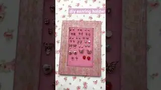 diy earring holder using CARDBOARD?! #closetorganization #jewelrymaking #earrings