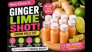 Drink This Daily to Shrink Belly Fat|| Ginger Lime Shot Recipe|| Flat Tummy Drink Recipe|| Shots