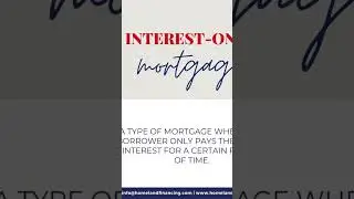 TERM TO KNOW | Interest-only  Mortgage