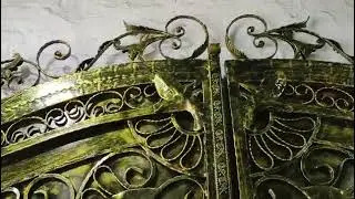 Custom hot-dip galvanized wrought iron driveway gate#gate #irongate #wroughtirongate #drivewaygate