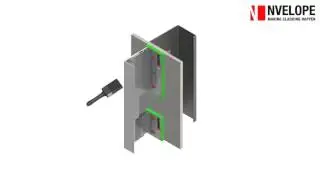 NVELOPE NV2 &ndash; concealed structural bonding rainscreen cladding support system (vertical)
