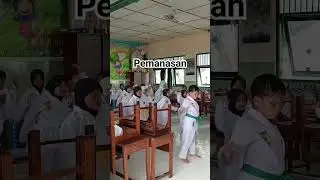 pemanasan sebelum karate #karate #inkado #sabukputih #jogja #yogyakarta #istimewa #sekolah #anakSD