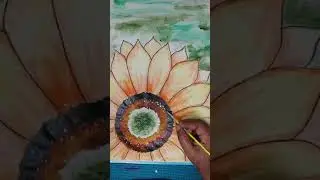 Step by Step Tutorial For Painting Sun Flowers With Wet in Wet Technique