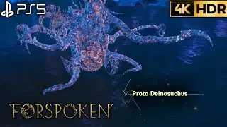Proto Deinosuchus FORSPOKEN Proto Deinosuchus Boss Fight 4K HDR | PS5 Forspoken Boss Fights 4K HDR