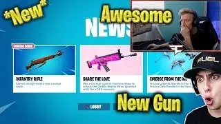Tfue & Streamers React to the *NEW* Infantry Rifle, Slick emote and the return of the *OG* Batsickle